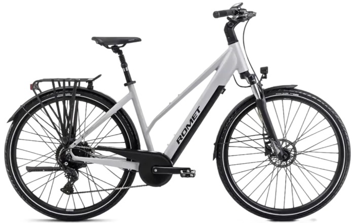 Rower elektryczny Romet E-Gazela 2.0 roz. M beżowo-szary